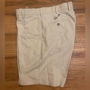 Peter Millar Khaki Shorts - 35W 9” Inseam - Bermuda Stitching